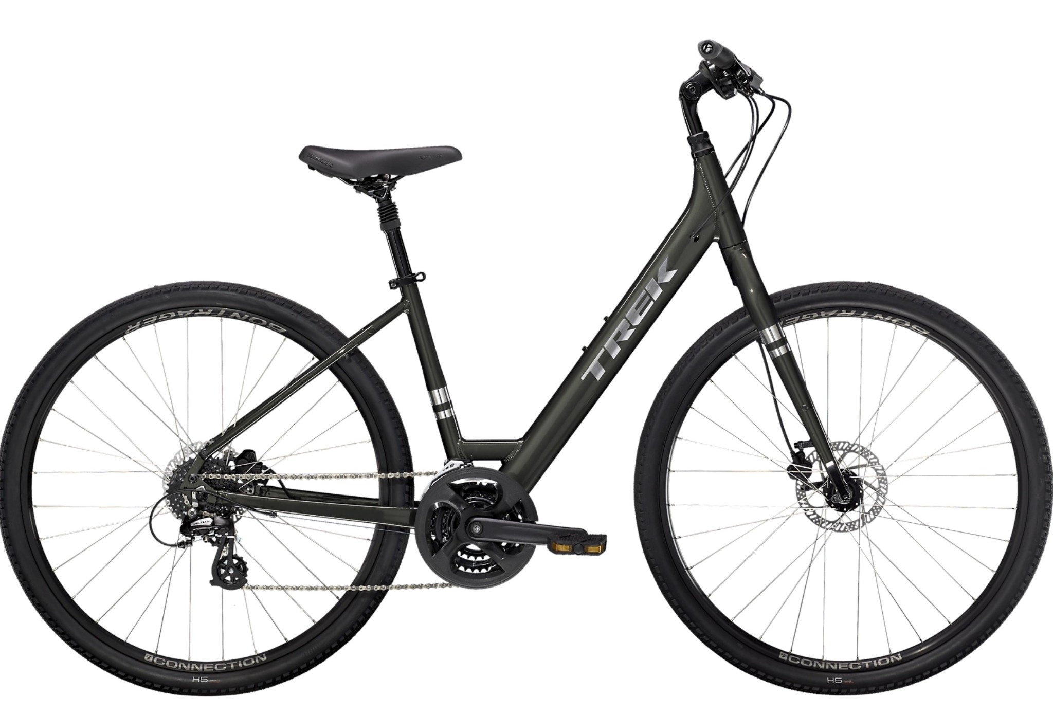 trek Verve 2 Disc Low Step XL Lithium Grey - Vermont Bicycle Shop