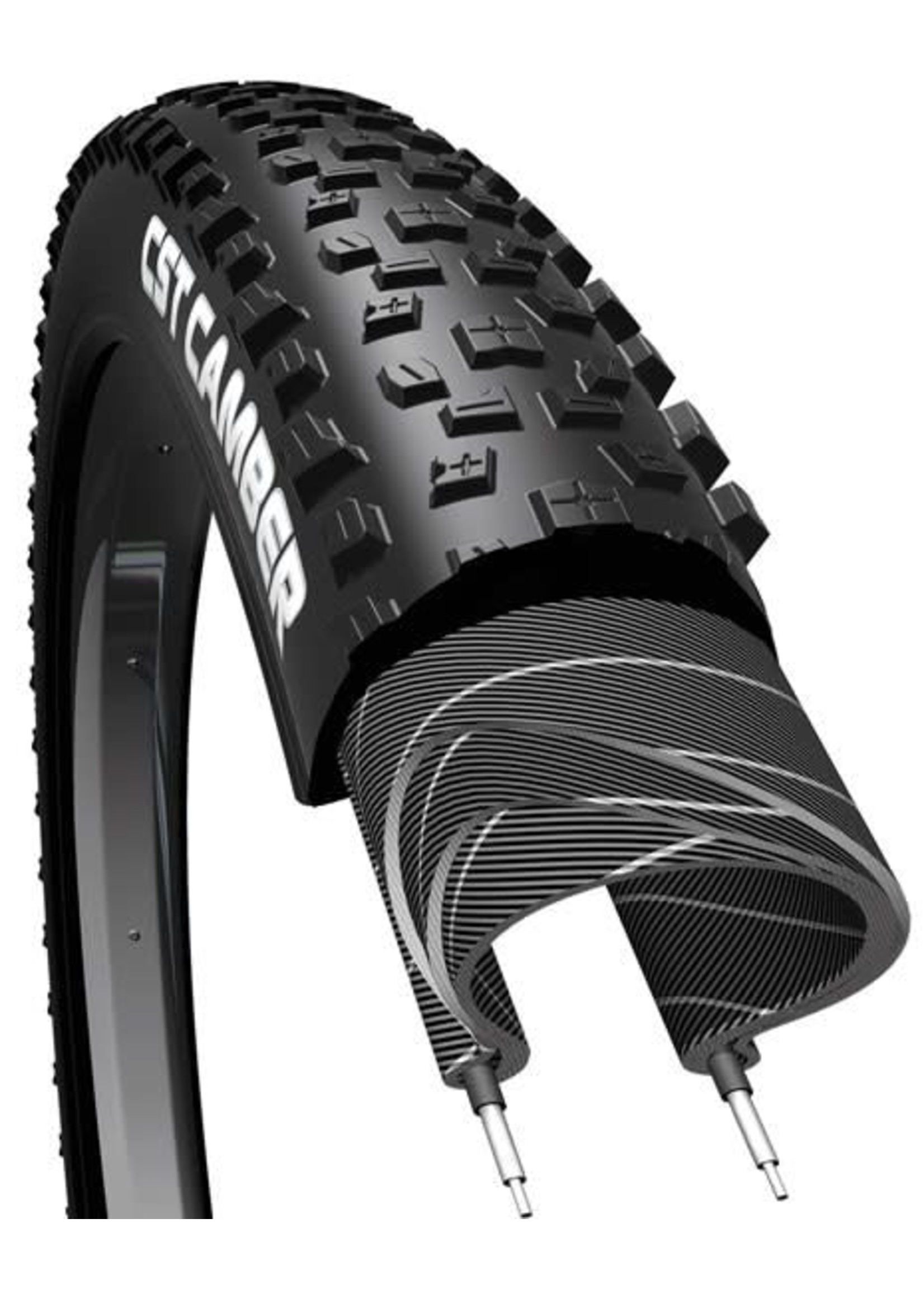 CST Camber Tire 26 x 2.1 Single Compound, 27tpi, Steel Bead, Black