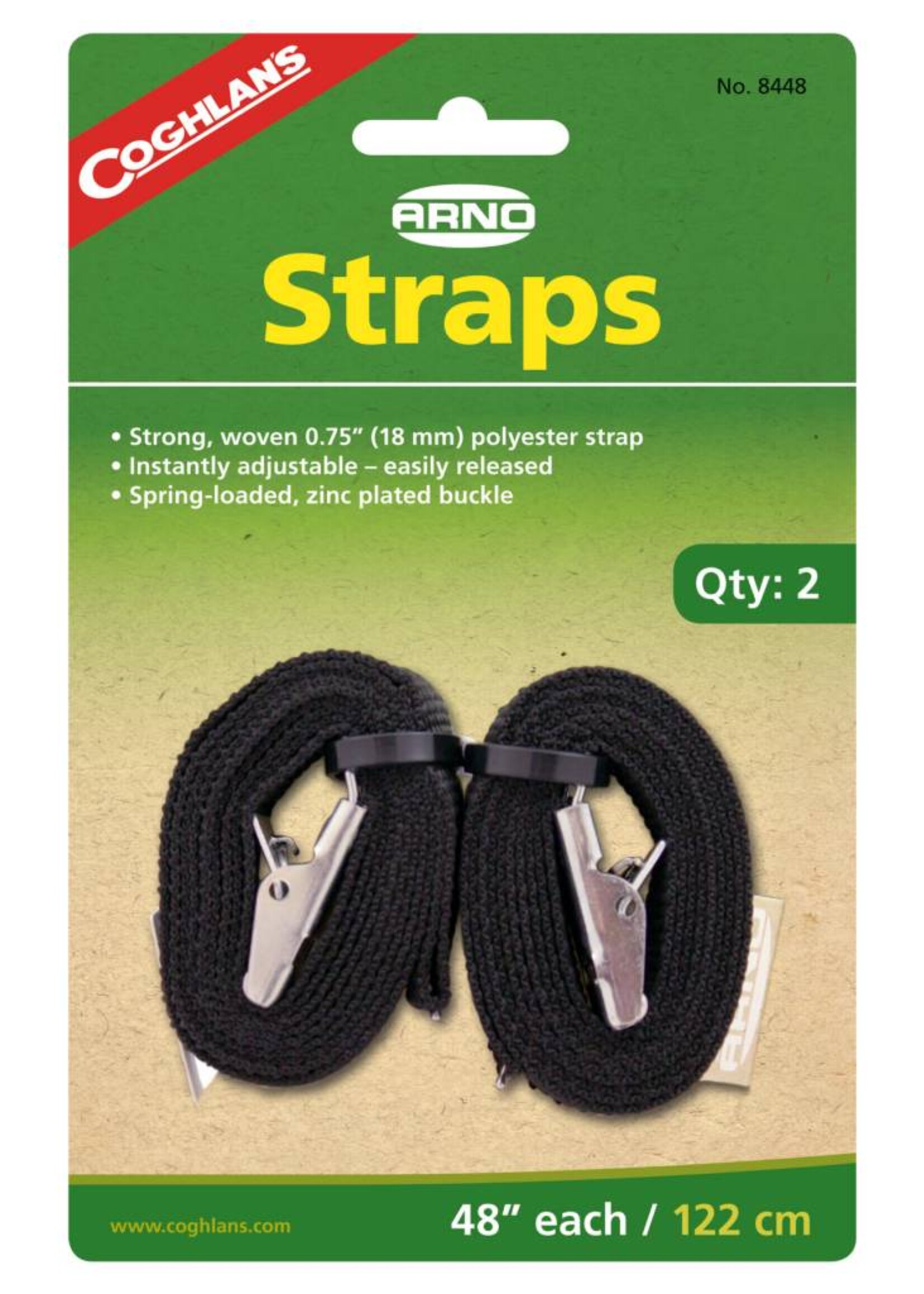 Coghlan's Coghlan's Arno Straps/Oversized 3/4"L 48"W Toe Cage Style Straps