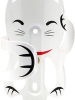 Portland Design Works Lucky Cat Water Bottle Cage: White Cat