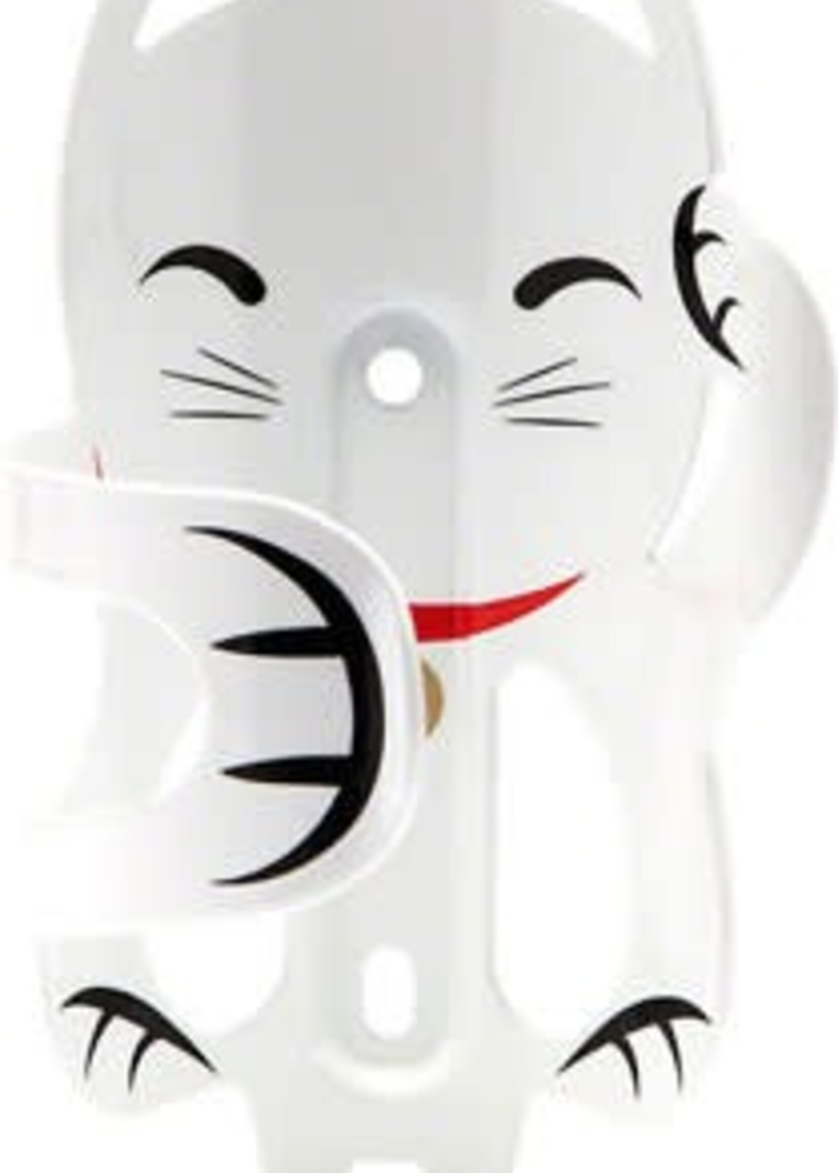 Portland Design Works Lucky Cat Water Bottle Cage: White Cat