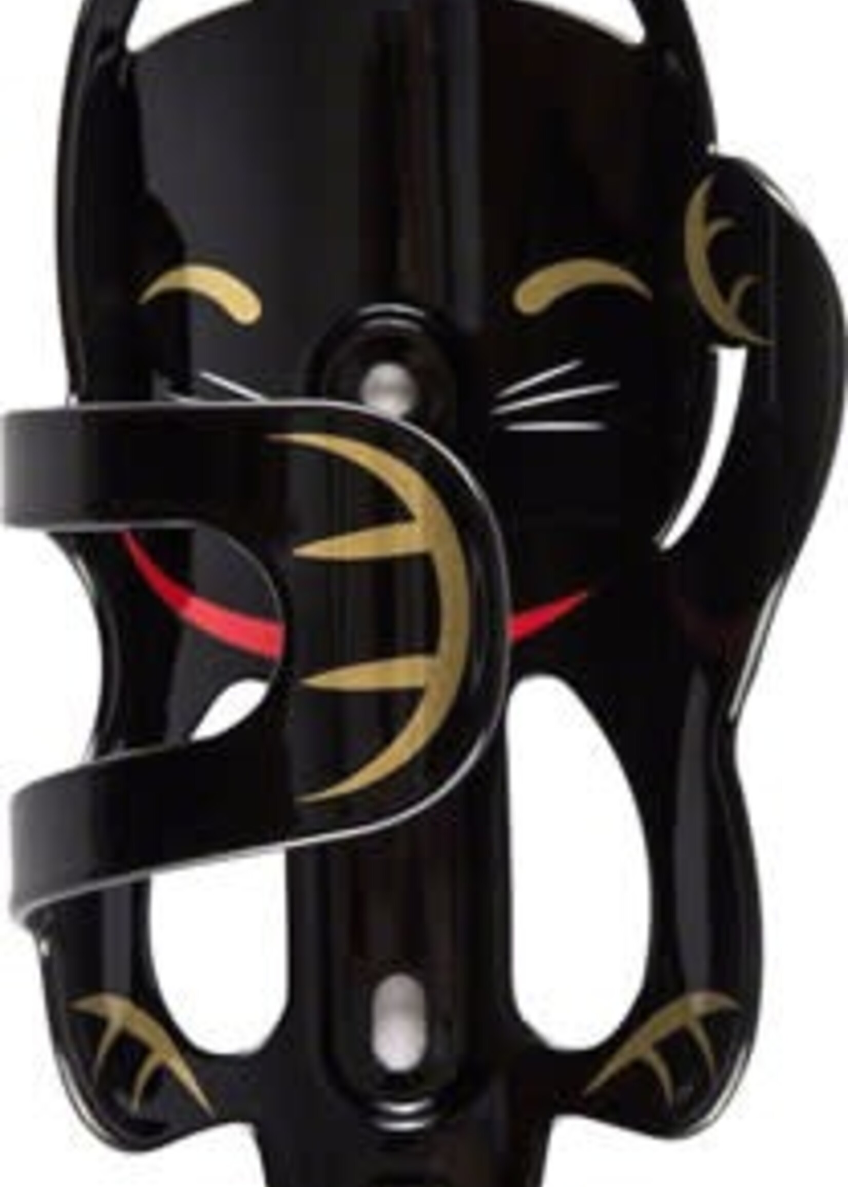 Portland Design Works Lucky Cat Water Bottle Cage: Black Cat
