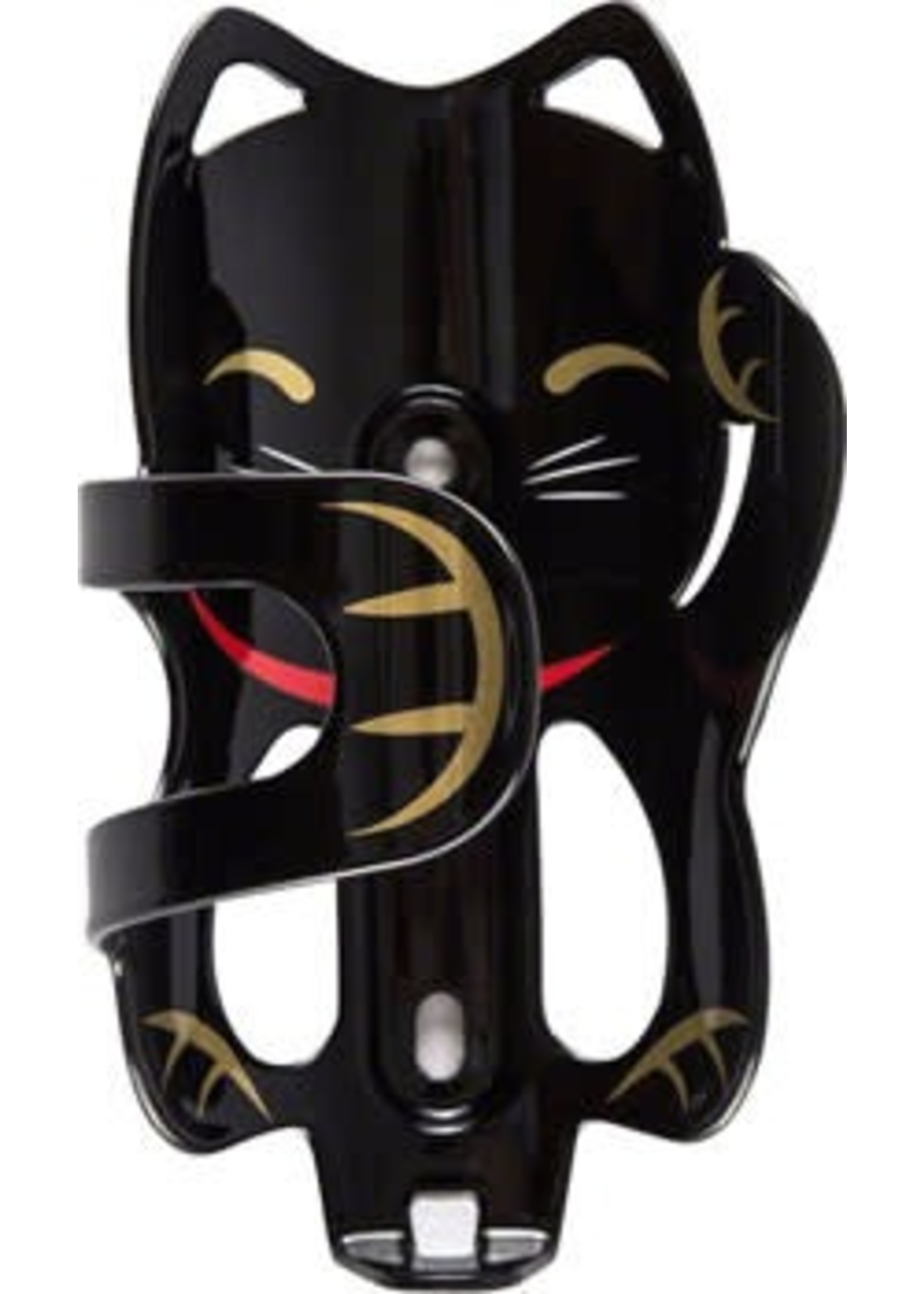 Portland Design Works Lucky Cat Water Bottle Cage: Black Cat