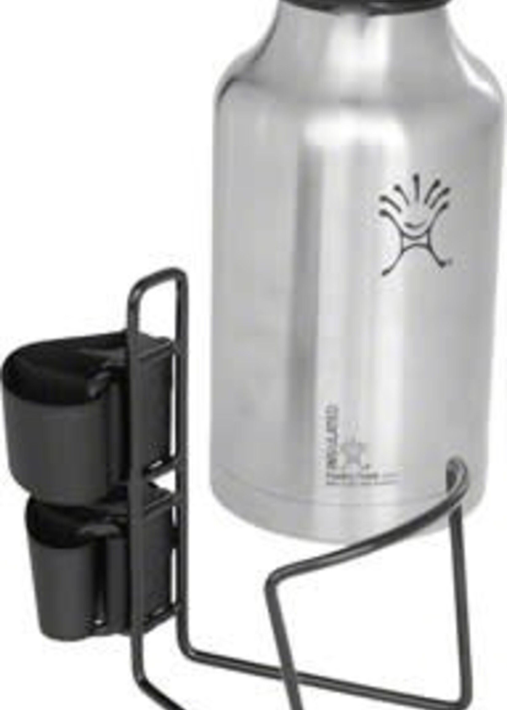 TwoFish Growler QuickCage 64oz Water Bottle Cage: 5.0" outer diameter Bottles (No Bottle included) Vinyl Coated Black
