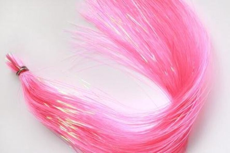 Hareline Dubbin Dyed Pearl Flashabou