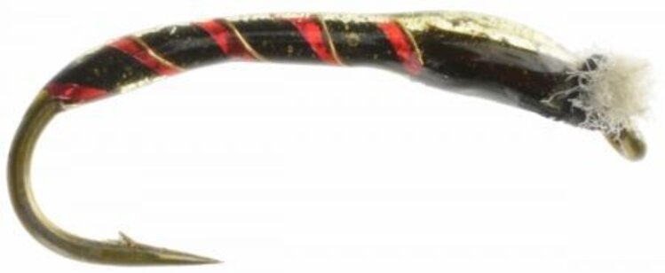 Solitude Fly Company Crystal Chronomid Red/Black