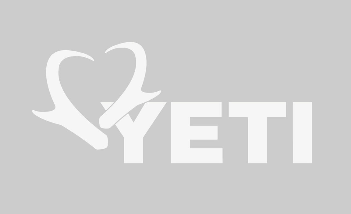 Yeti Pronghorn Heart Window Decal