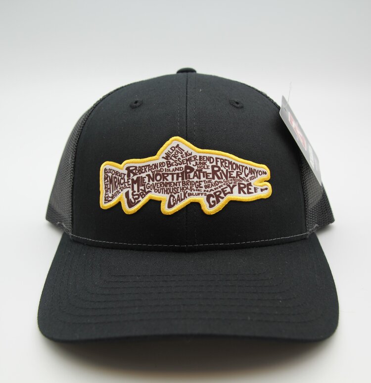Ugly Bug Fly Shop RICHARDSON OUR RIVER TROUT PATCH HAT YELLOW LOGO