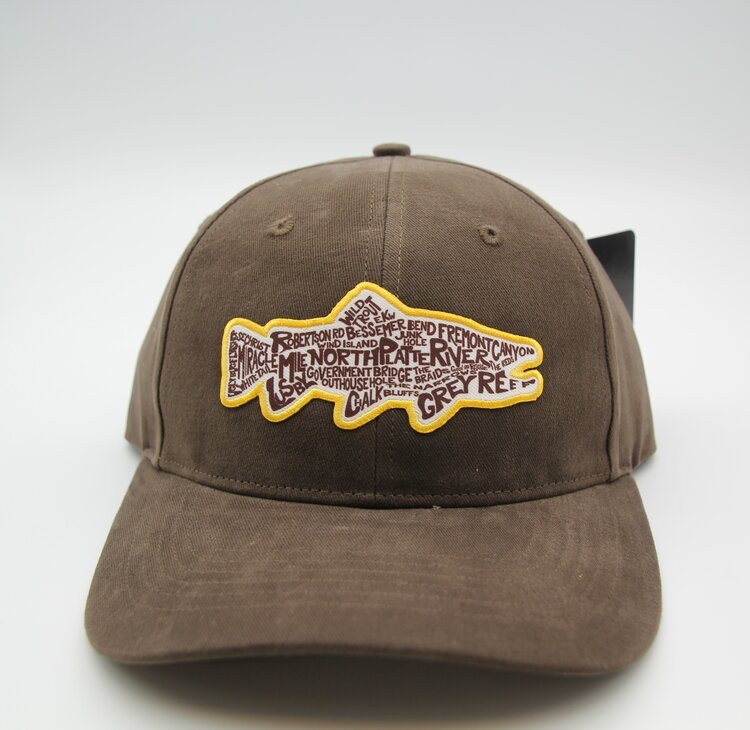 Ugly Bug Fly Shop RICHARDSON OUR RIVER TROUT PATCH HAT YELLOW LOGO