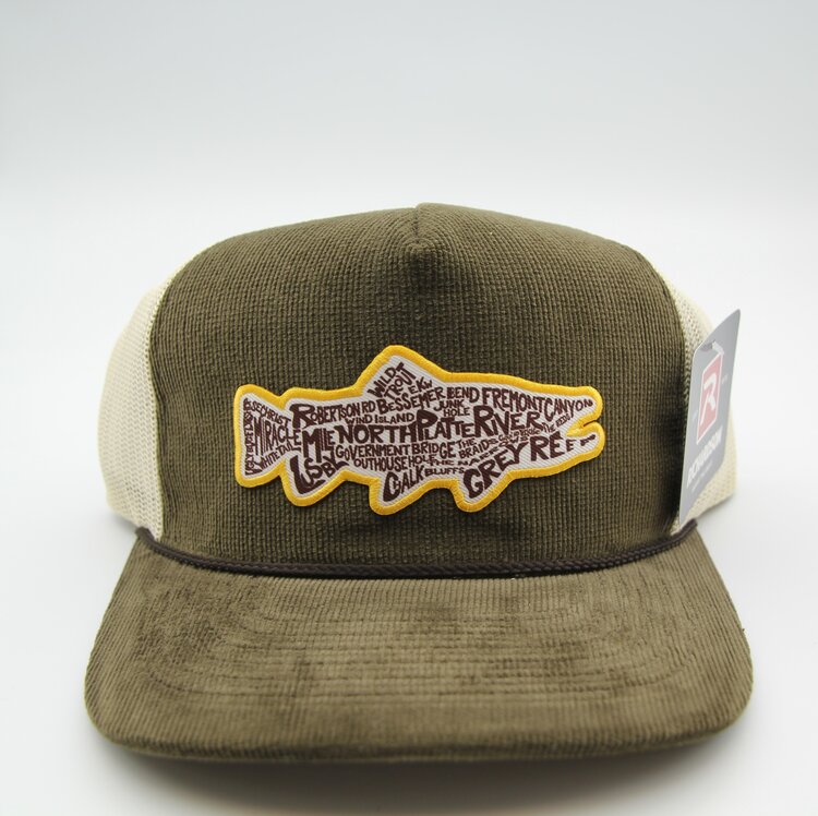 Ugly Bug Fly Shop RICHARDSON OUR RIVER TROUT PATCH HAT YELLOW LOGO