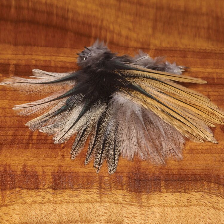 Hareline Dubbin HARELINE GALLO DE LEON SADDLE FEATHERS DUN