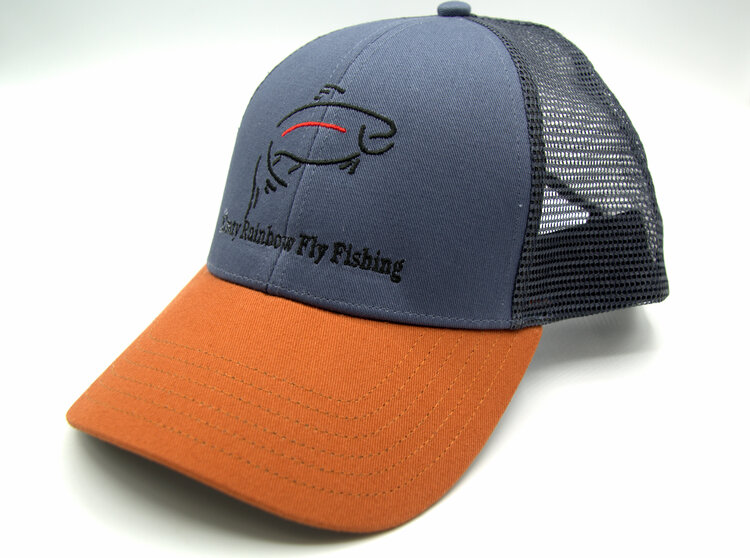 Ugly Bug Fly Shop SIMMS CBP TRUCKER CRAZY RAINBOW FLY FISHING LOGO CAP