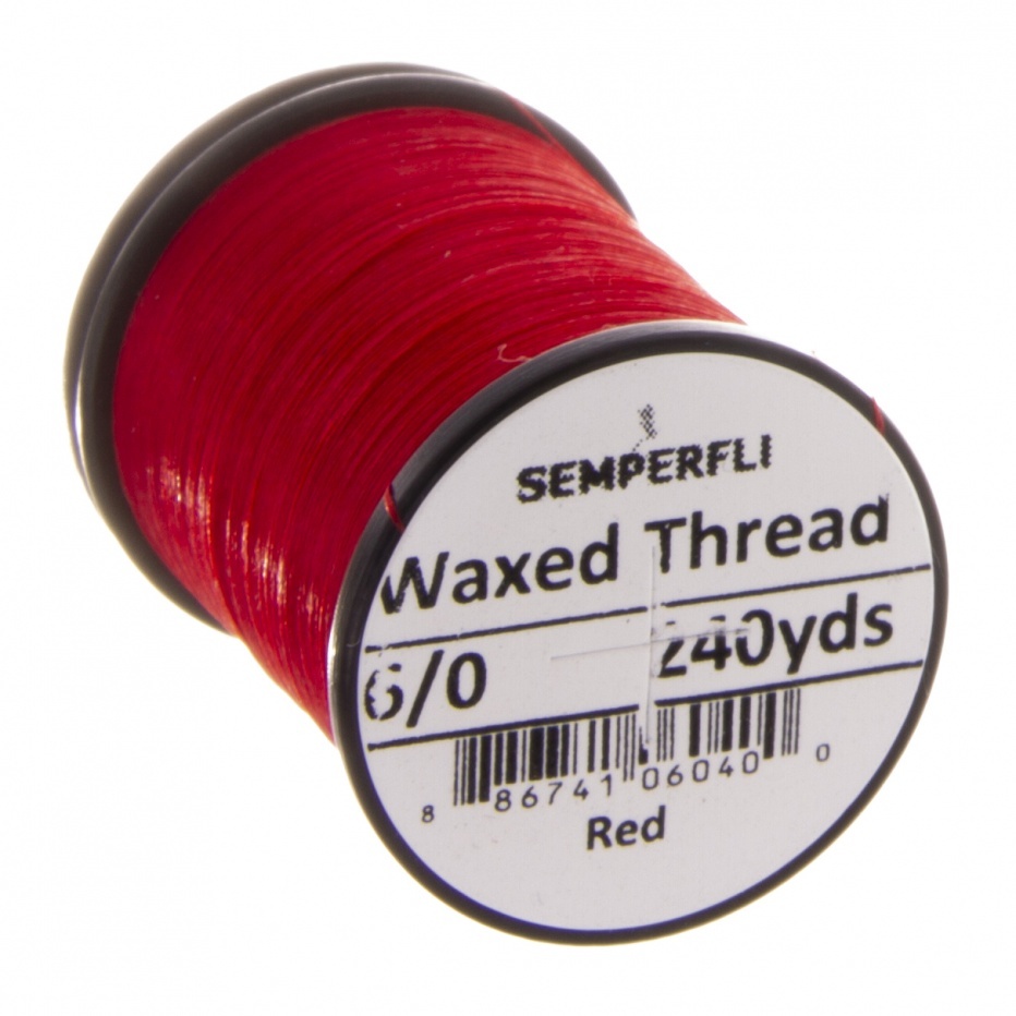 Semperfli Classic Waxed Thread 18/0 240 Yards Fluoro Red