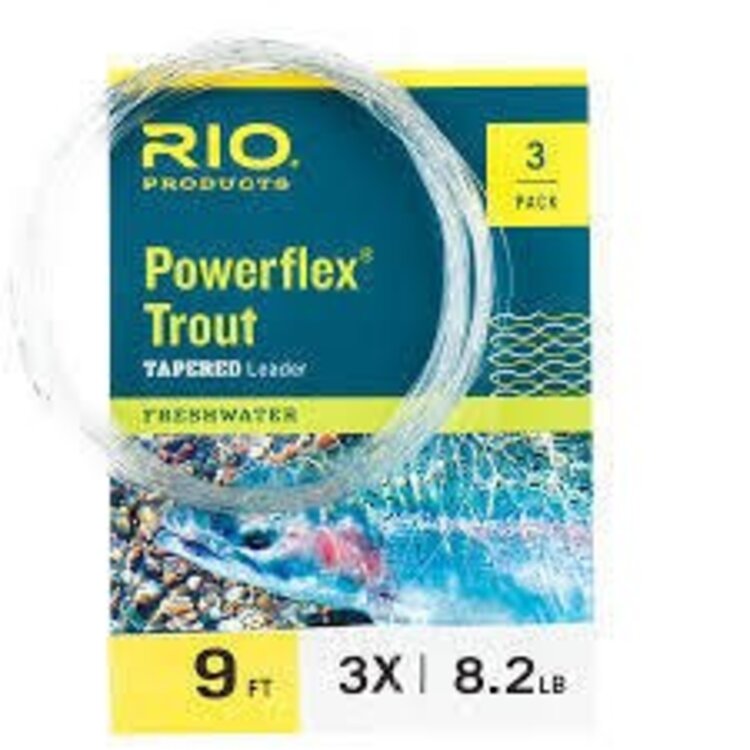 Rio RIO POWERFLEX TAPERED LEADER  9 FEET 3 PACK