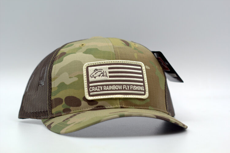 RICHARDSON RICHARDSON CRAZY RAINBOW FLY FISHING AMERICAN FLAG HAT