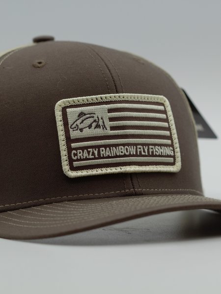 RICHARDSON CRAZY RAINBOW FLY FISHING AMERICAN FLAG HAT
