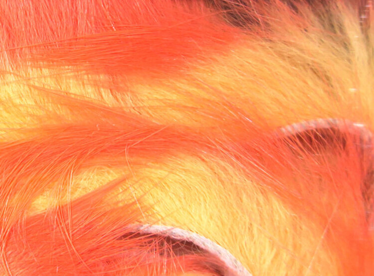 Hareline Dubbin RABBIT STRIPS FLESH STRIPS TWO TONE