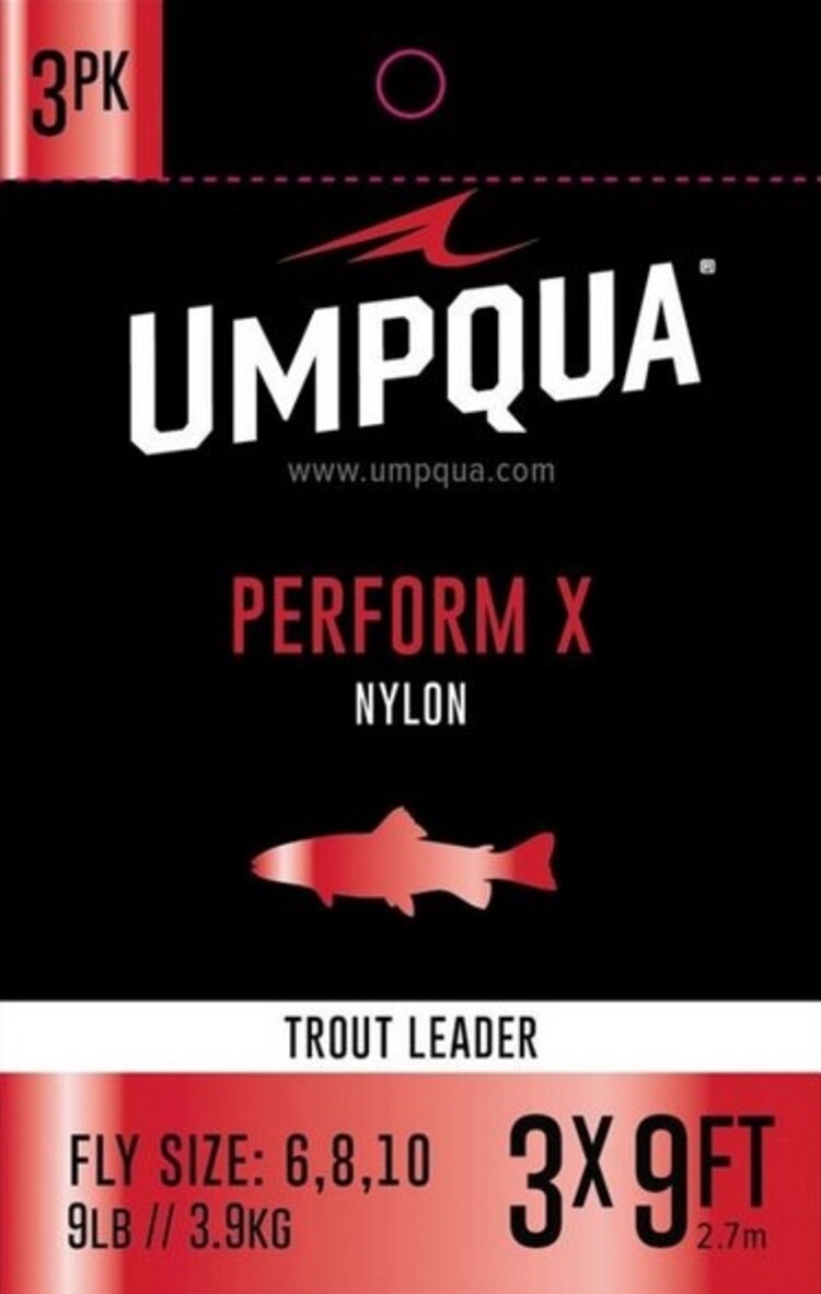 Umpqua Feather Merchants UMPQUA PERFORM X TROUT LEADER 3-PACK