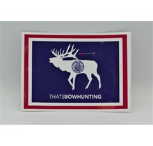 THAT'S BOWHUNTING WYOMING ELK FLAG STICKER