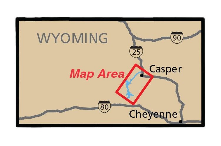 Ugly Bug Fly Shop NORTH PLATTE RIVER PAPER MAP