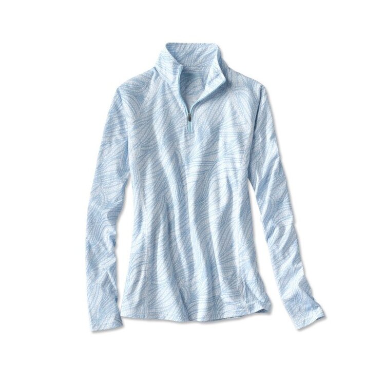 Orvis Company WOMEN'S PRINTED DRIRELEASE LONG-SLEEVED QUARTER-ZIP TEE