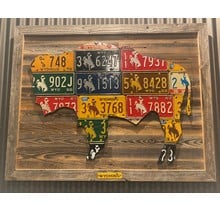 WYOMING BUFFALO LICENSE PLATE ART