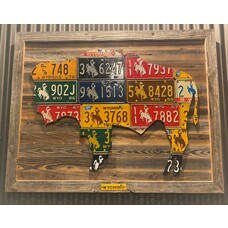 CODY'S FISH WYOMING BUFFALO LICENSE PLATE ART
