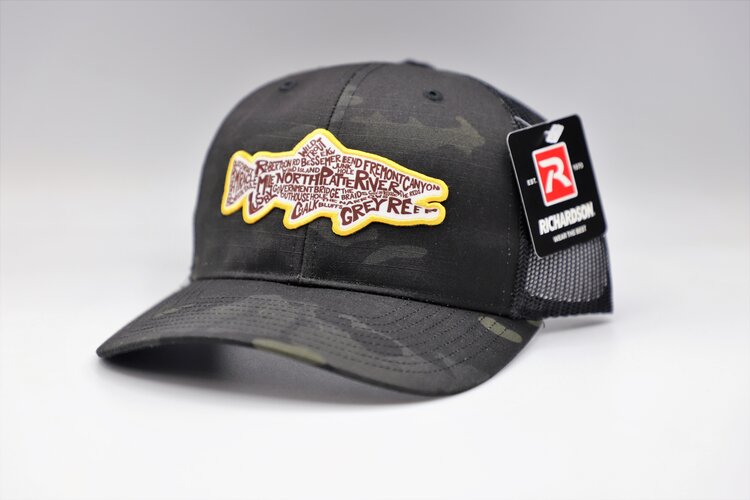 Ugly Bug Fly Shop RICHARDSON OUR RIVER TROUT PATCH HAT YELLOW LOGO