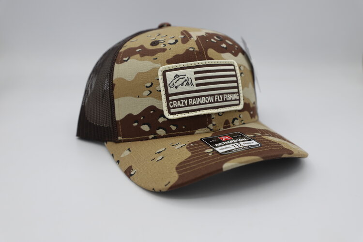 RICHARDSON RICHARDSON CRAZY RAINBOW FLY FISHING AMERICAN FLAG HAT