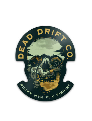Dead Drift Fly Retro Buffalo Fish Wyoming Fly Fishing T-Shirt