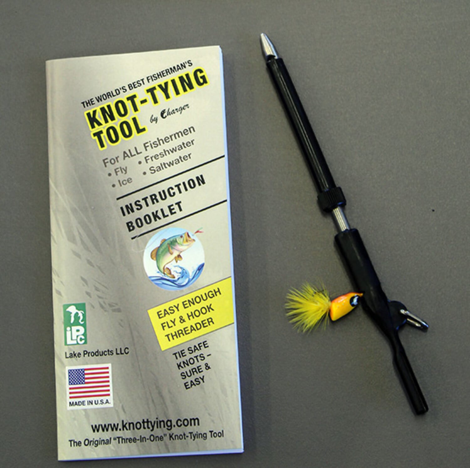 cunning chameleon fishing hook tying tool 4 Tools in 1, Line TIE-FAST Combo and Boomerang Mini Fish Boomerang Retractable Outdoor Products 3 IN 1 KNOT TYING