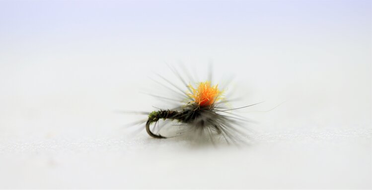 Solitude Fly Company HI-VIS SPINNER BWO