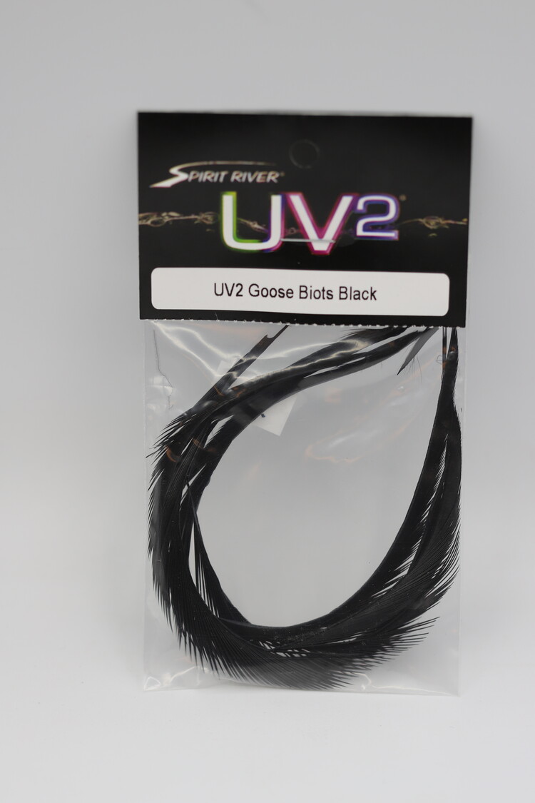 Hareline Dubbin UV2 GOOSE BIOT BLACK