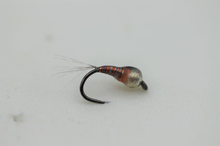 Ugly Bug Fly Shop Bead Head Perdigon Badger #14