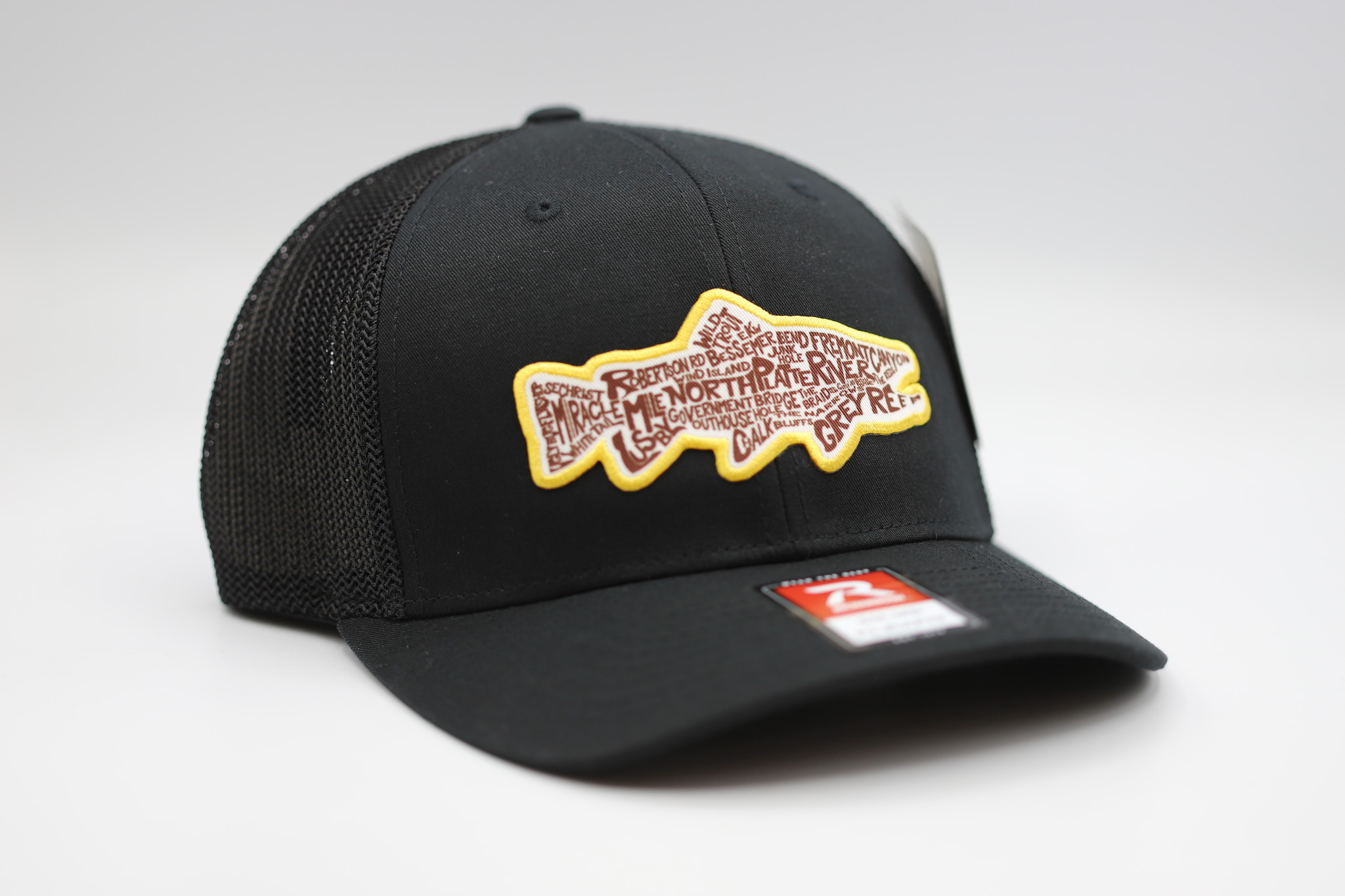 Ugly Bug Fly Shop RICHARDSON OUR RIVER TROUT PATCH HAT YELLOW LOGO