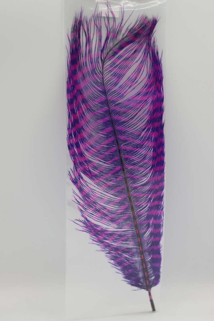 Montana Fly Company BARRED OSTRICH PLUME FUCHSIA/PURPLE