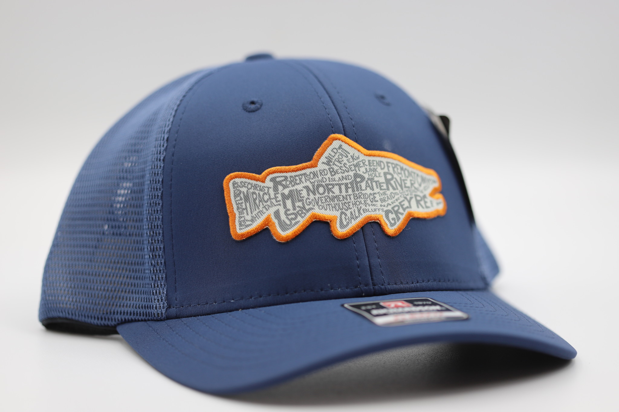 RICHARDSON OUR RIVER TROUT PATCH HAT ORANGE LOGO