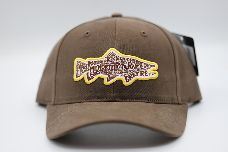 Ugly Bug Fly Shop RICHARDSON OUR RIVER TROUT PATCH HAT YELLOW LOGO