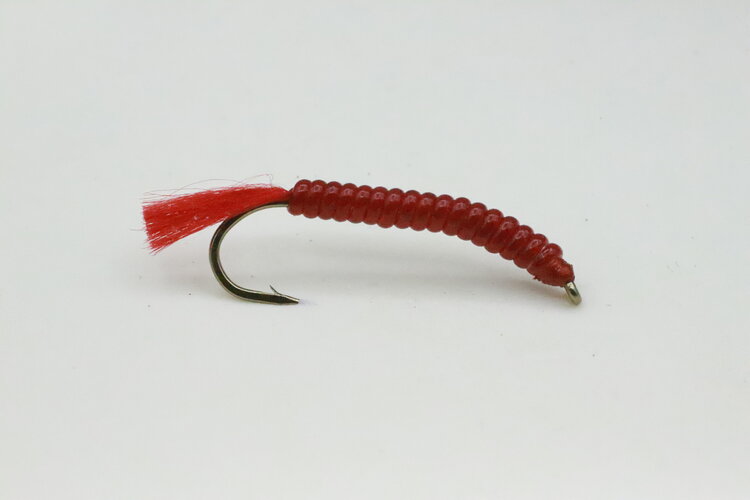 Solitude Fly Company ATOMIC WORM RED #8