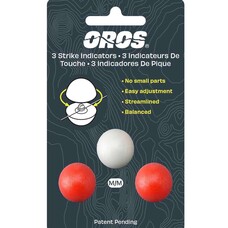 OROS OROS 3-Pack Red and White Strike Indicators
