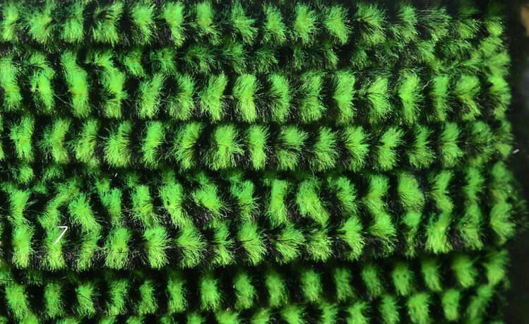 Hareline Dubbin HARELINE VARIEGATED CHENILLE CHARTREUSE/BLACK