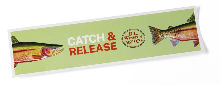 R.L. Winston Rod Co. R.L. WINSTON CATCH AND RELEASE BUMPER STICKER 11.5"x3"