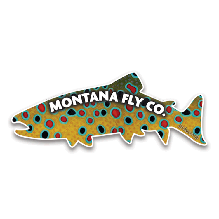 Montana Fly Company MFC MADDOX BROWN TROUT XL STICKER