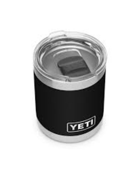 Yeti Rambler Stackable Lowball Tumbler with Magslider Lid - Black - 10 oz