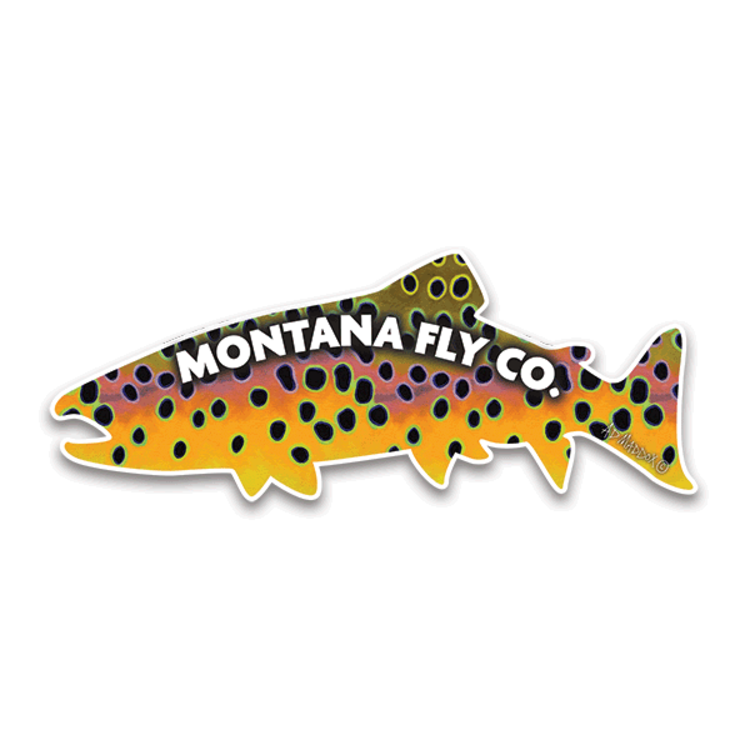 Montana Fly Company MFC DIE CUT FISH STICKER MADDOX YELLOWSTONE CUTTY