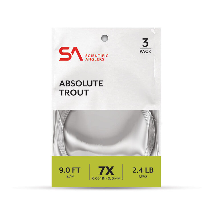 Scientific Anglers SA ABSOLUTE TROUT LEADER 3 PACK 9'