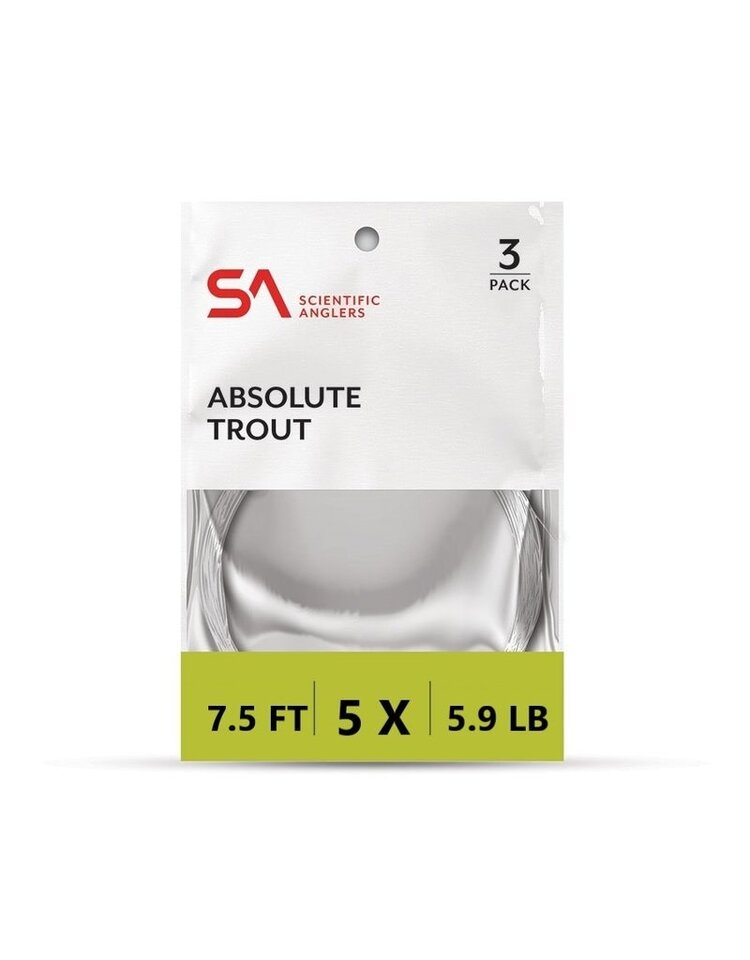 Scientific Anglers SA ABSOLUTE TROUT LEADER 3 PACK 7.5'