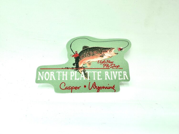 LAKESHIRTS UGLY BUG METER TROUT STICKER