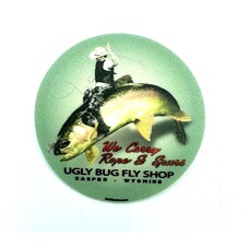 LAKESHIRTS UGLY BUG BUCKING TROUT STICKER