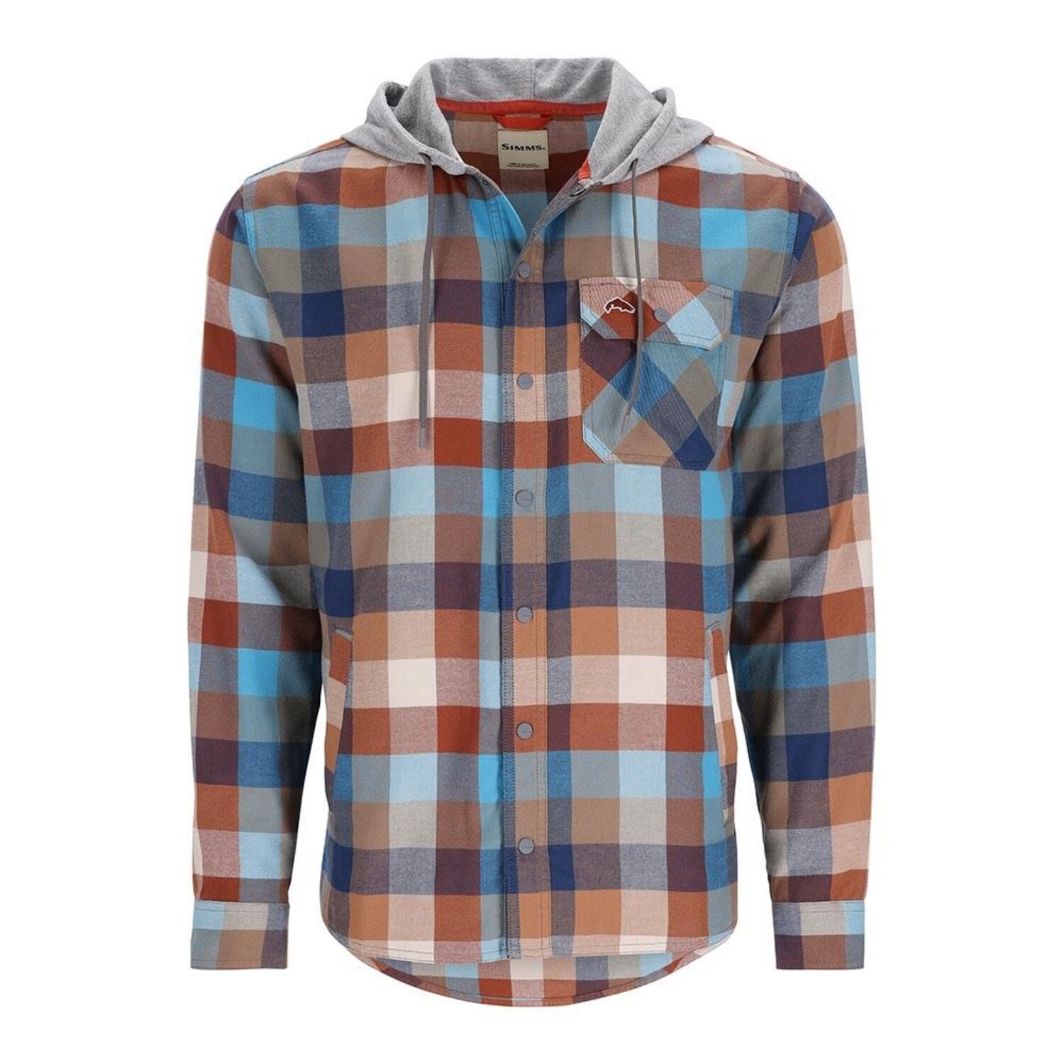SIMMS M'S SANTEE FLANNEL HOODY - Ugly Bug Fly Shop